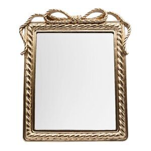 Gold Bow Resin Tabletop Mirror